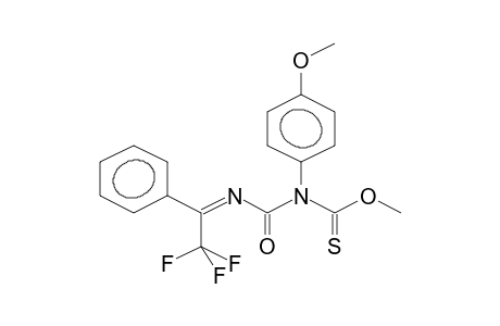 METHYL N-[N-(ALPHA-TRIFLUOROMETHYLBENZYLIDENE)AMINOCARBONYL]-N-(4-METHOXYPHENYL)THIONOURETHANE