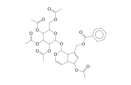 beta-D-GLUCOPYRANOSIDE, 5-(ACETYLOXY)-7-[(BENZOYLOXY)METHYL]-1,4A,5,7A-TETRAHYDROCYCLOPENTA[c]PYRAN-1-YL, TETRAACETATE, [1S-(1.ALP