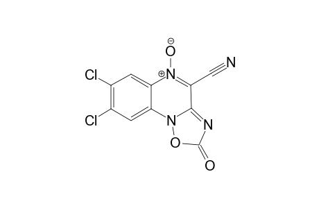 7,8-bis(chloranyl)-5-oxidanidyl-2-oxidanylidene-[1,2,4]oxadiazolo[2,3-a]quinoxalin-5-ium-4-carbonitrile