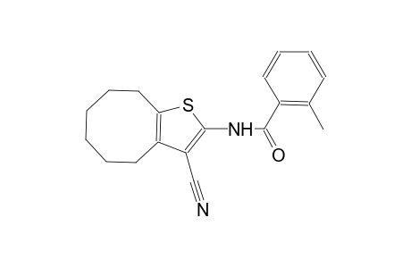 N-(3-cyano-4,5,6,7,8,9-hexahydrocycloocta[b]thien-2-yl)-2-methylbenzamide