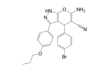 6-amino-4-(4-bromophenyl)-3-(4-propoxyphenyl)-1,4-dihydropyrano[2,3-c]pyrazole-5-carbonitrile