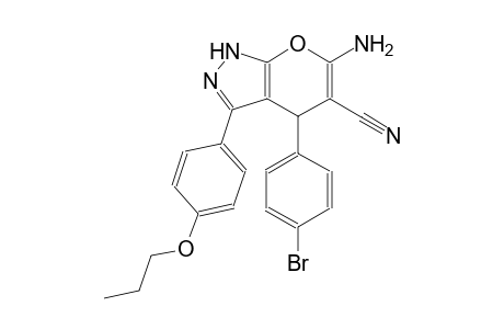 6-amino-4-(4-bromophenyl)-3-(4-propoxyphenyl)-1,4-dihydropyrano[2,3-c]pyrazole-5-carbonitrile