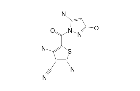 (5-AMINO-3-HYDROXY-1H-PYRAZOL-1-YL)-(2,4-DIAMINO-3-CYANOTHIOPHENE-5-YL)-METHANONE