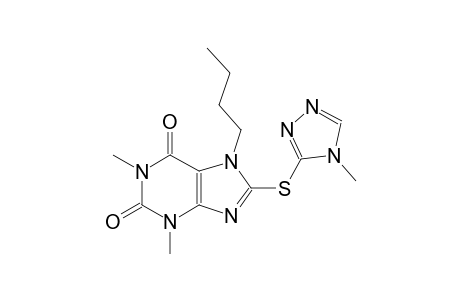 7-butyl-1,3-dimethyl-8-[(4-methyl-4H-1,2,4-triazol-3-yl)sulfanyl]-3,7-dihydro-1H-purine-2,6-dione