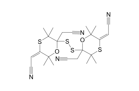 BIS-(2,2,5,5-TETRAMETHYL-6-CYANOMETHYL-3-CYANOMETHYLENE-1,4-OXATHIAN-6-YL)-DISULFIDE