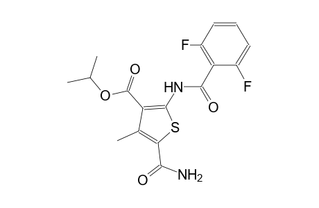 isopropyl 5-(aminocarbonyl)-2-[(2,6-difluorobenzoyl)amino]-4-methyl-3-thiophenecarboxylate