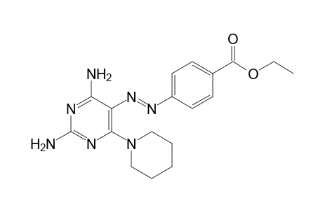 p-[(2,4-diamino-6-piperidinopyrimidin-5-yl)azo]benzoic acid, ethyl ester