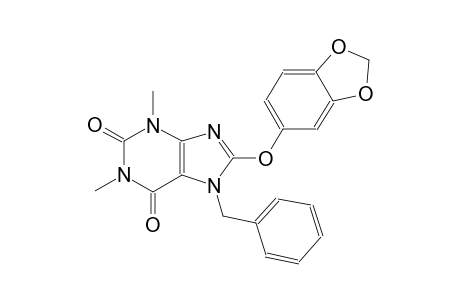 8-(1,3-benzodioxol-5-yloxy)-7-benzyl-1,3-dimethyl-3,7-dihydro-1H-purine-2,6-dione