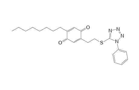 2,5-Cyclohexadiene-1,4-dione, 2-octyl-5-[2-[(1-phenyl-1H-tetrazol-5-yl)thio]ethyl]-