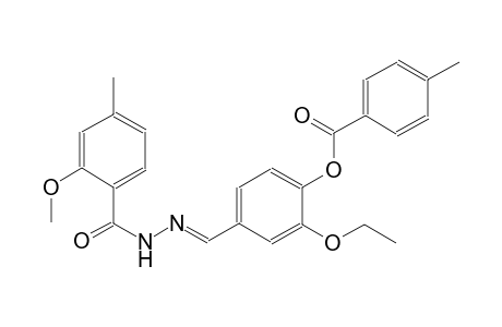 2-ethoxy-4-{(E)-[(2-methoxy-4-methylbenzoyl)hydrazono]methyl}phenyl 4-methylbenzoate