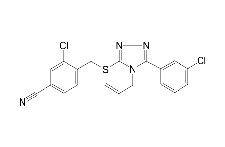 4-(([4-Allyl-5-(3-chlorophenyl)-4H-1,2,4-triazol-3-yl]sulfanyl)methyl)-3-chlorobenzonitrile