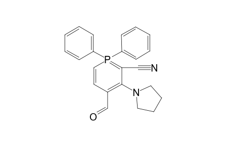 4-Formyl-1,1-diphenyl-3-pyrrolidin-1-yl-1.lamda.5-phosphinine-2-carbonitrile