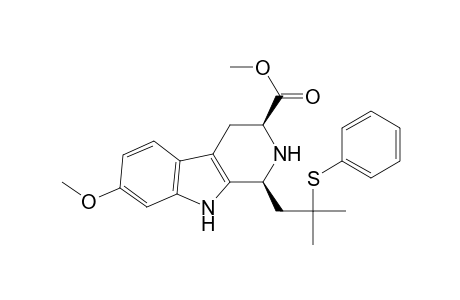 1H-Pyrido[3,4-b]indole-3-carboxylic acid, 2,3,4,9-tetrahydro-7-methoxy-1-[2-methyl-2-(phenylthio)propyl]-, methyl ester, (1S-cis)-