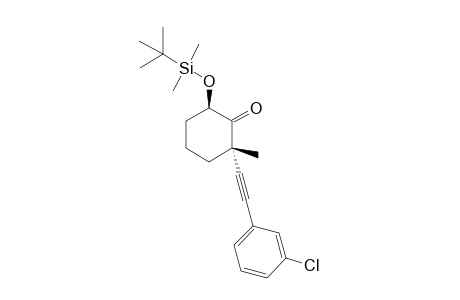 6-((tert-Butyldimethylsilyl)oxy)-2-((3-chlorophenyl)ethynyl)-2-methylcyclohexanone