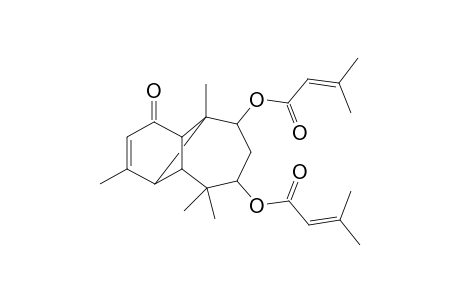 2-Butenoic acid, 3-methyl-, 2,6,6,9-tetramethyl-11-oxotricyclo[5.4.0.0(2,8)]undec-9-ene-3,5-diyl ester, stereoisomer