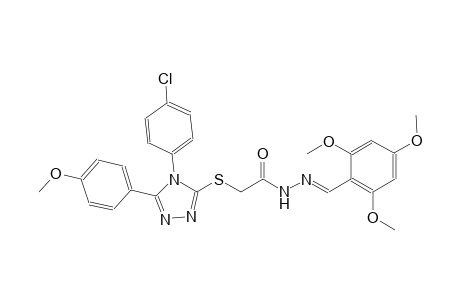 2-{[4-(4-chlorophenyl)-5-(4-methoxyphenyl)-4H-1,2,4-triazol-3-yl]sulfanyl}-N'-[(E)-(2,4,6-trimethoxyphenyl)methylidene]acetohydrazide
