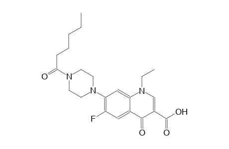 1-ethyl-6-fluoro-7-(4-hexanoyl-1-piperazinyl)-4-oxo-1,4-dihydro-3-quinolinecarboxylic acid