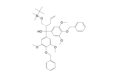 (S)-1,1-Bis[4-(benzyloxy)-3,5-dimethoxyphenyl]-2-{[(tertbutyldimethylsilyl)oxy]methyl}pent-4-en-1-ol