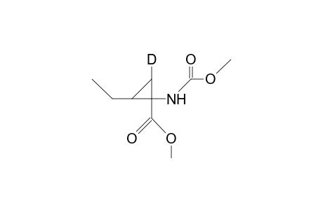 1-(Methoxycarbonyl-amino)-2-ethyl-3-deuterio-cyclopropane-1-carboxylic acid, methyl ester