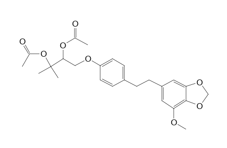 1-[4-[2-(7-Methoxy-1,3-benzodioxol-5-yl)ethyl]phenoxy]-3-methylbutane-2,3-diol, 2ac derivative