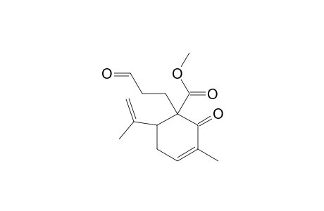 METHYL-(+)-(6S,1R)-6-ISOPROPENYL-3-METHYL-2-OXO-1-(3'-OXOPROPYL)-CYCLOHEX-3-ENECARBOXYLATE