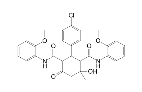 2-(4-Chlorophenyl)-4-hydroxy-N1,N3-bis(2-methoxyphenyl)-4-methyl-6-oxocyclohexane-1,3-dicarb-oxamide