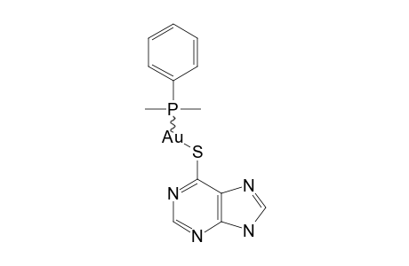 (6-MERCAPTOPURIN-S-YL)-(PHENYL-DIMETHYL-PHOSPHINE)-GOLD-(I)