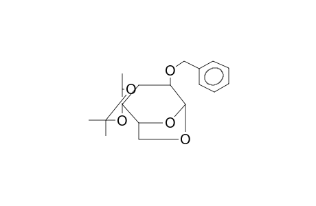 1,6-ANHYDRO-2-O-BENZYL-3-DEOXY-4,1'-O-ISOPROPYLIDENE-4-C-(D-GLYCERO-1'-HYDROXYETHYL)-BETA-D-XYLOHEXOPYRANOSE