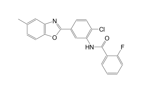 N-[2-chloro-5-(5-methyl-1,3-benzoxazol-2-yl)phenyl]-2-fluorobenzamide