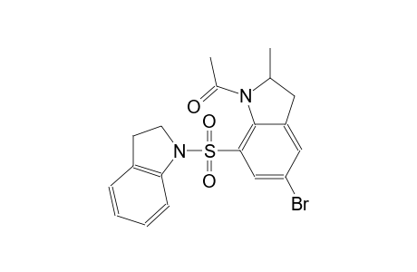 1H-indole, 1-acetyl-5-bromo-7-[(2,3-dihydro-1H-indol-1-yl)sulfonyl]-2,3-dihydro-2-methyl-