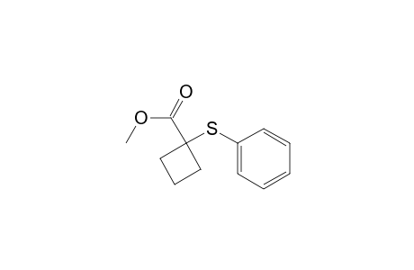 Cyclobutanecarboxylic acid, 1-(phenylthio)-, methyl ester