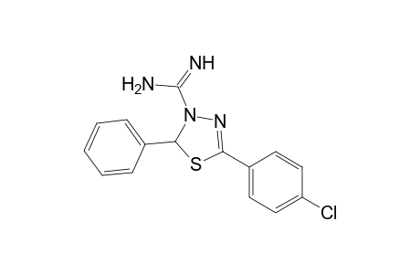 1,3,4-Thiadiazole-3(2H)-carboximidamide, 5-(4-chlorophenyl)-2-phenyl-