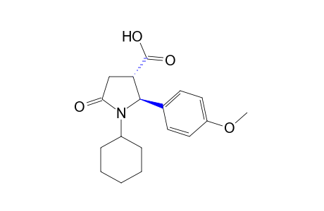 Trans-1-cyclohexyl-2-(p-methoxyphenyl)-5-oxo-3-pyrrolidinecarboxylic acid