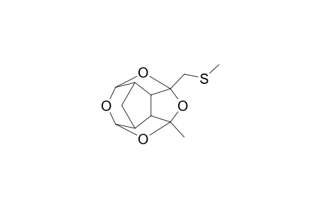 1-Methylthiomethyl-7-methyl-2,4,6,13-tetraoxapentacyclo[5.5.1.0(3,11).0(5,9).0(8,12)]tridecane