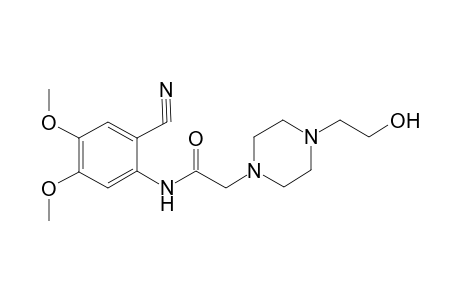 1-Pyrazineacetamide, N-(2-cyano-4,5-dimethoxyphenyl)hexahydro-4-(2-hydroxyethyl)-