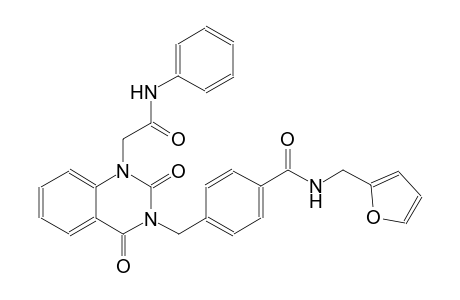 4-[(1-(2-anilino-2-oxoethyl)-2,4-dioxo-1,4-dihydro-3(2H)-quinazolinyl)methyl]-N-(2-furylmethyl)benzamide