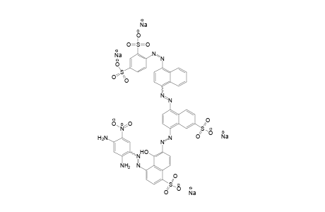 Tetrasodium 4-[(4-{[4-({8-[(2,4-Diamino-5-nitrophenyl)diazenyl]-1-hydroxy-5-sulfonato-2-naphthyl}diazenyl)-6-sulfonato-1-naphthyl]diazenyl}-1-naphthyl)diazenyl]-1,3-benzenedisulfonate