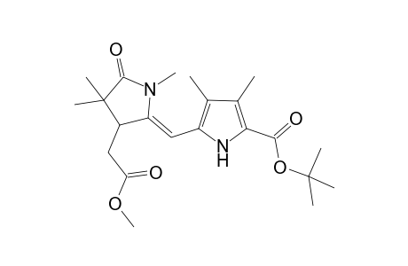 tert-Butyl ester of rac.(Z)-1,3,4,5-tetrahydro-3-methoxycarbonylmethyl-1,4,4,3',4'-pentamethyl-5-oxo-2,2'-pyrromethen-5'-carboxylic acid