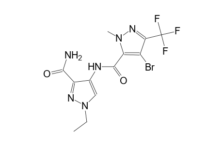 4-({[4-bromo-1-methyl-3-(trifluoromethyl)-1H-pyrazol-5-yl]carbonyl}amino)-1-ethyl-1H-pyrazole-3-carboxamide