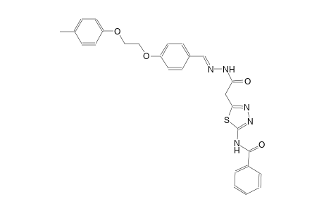 N-{5-[2-((2E)-2-{4-[2-(4-methylphenoxy)ethoxy]benzylidene}hydrazino)-2-oxoethyl]-1,3,4-thiadiazol-2-yl}benzamide