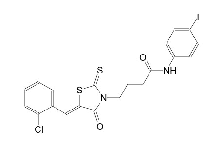 4-[(5Z)-5-(2-chlorobenzylidene)-4-oxo-2-thioxo-1,3-thiazolidin-3-yl]-N-(4-iodophenyl)butanamide