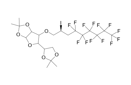 1-[2,3-(Isopropylidenedioxy)-5-(2,2-dimethyl-[1,3]-dioxolan-5-yl)tetrafur-4-yl].beta.-iodo-.gamma.-perfluorononane