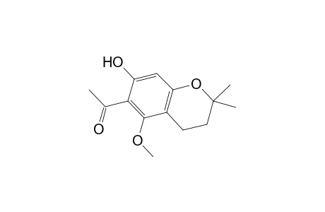 Ethanone, 1-(3,4-dihydro-7-hydroxy-5-methoxy-2,2-dimethyl-2H-1-benzopyran-6-yl)-