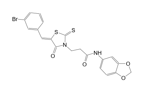 3-thiazolidinepropanamide, N-(1,3-benzodioxol-5-yl)-5-[(3-bromophenyl)methylene]-4-oxo-2-thioxo-, (5Z)-