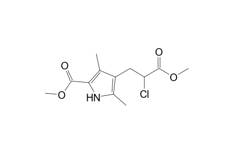 Methyl 2,4-dimethyl-3-[2'-(methoxycarbonyl)-2'-chloroethyl]pyrrole-5-carboxylate