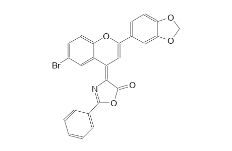 (4Z)-4-[2-(1,3-benzodioxol-5-yl)-6-bromo-4H-chromen-4-ylidene]-2-phenyl-1,3-oxazol-5(4H)-one