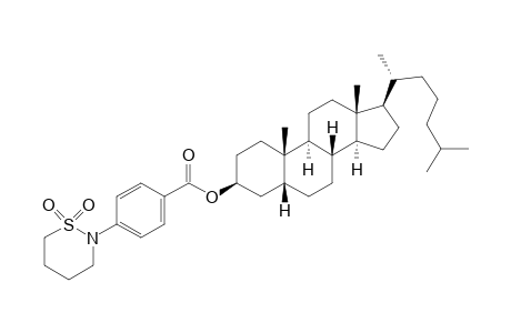 Cholestan-3β-ol, p-(tetrahydro-2H-1,2-thiazin-2-yl)benzoate, S,S-dioxide
