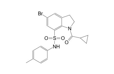 1H-indole-7-sulfonamide, 5-bromo-1-(cyclopropylcarbonyl)-2,3-dihydro-N-(4-methylphenyl)-