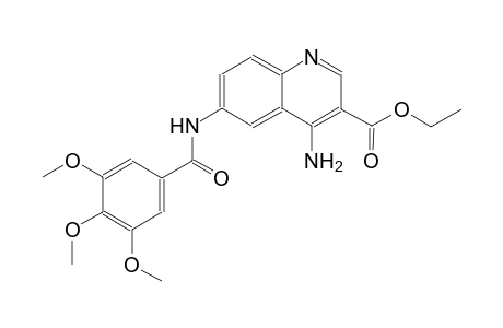 3-quinolinecarboxylic acid, 4-amino-6-[(3,4,5-trimethoxybenzoyl)amino]-, ethyl ester