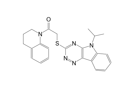 5H-[1,2,4]triazino[5,6-b]indole, 3-[[2-(3,4-dihydro-1(2H)-quinolinyl)-2-oxoethyl]thio]-5-(1-methylethyl)-